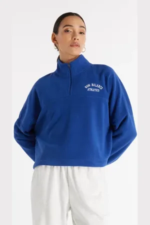 New Balance Damen Graphic Polar Fleece Half Zip in , Cotton Fleece, Größe L