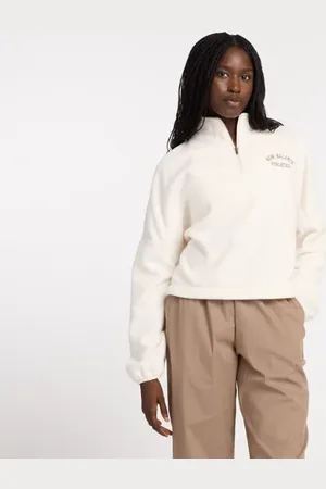 New Balance Damen Graphic Polar Fleece Half Zip in , Baumwollfleece, Größe L