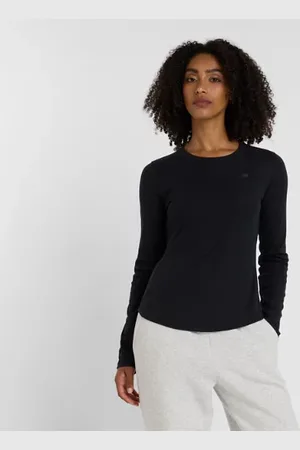 New Balance Damen Micro-Rib Long Sleeve in , Cotton Jersey