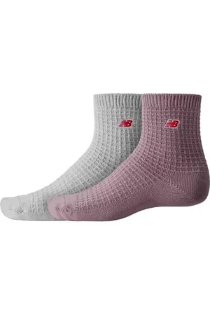 New Balance Unisex Waffle Knit Ankle Socks 2 Pack in , Baumwolle, Größe L
