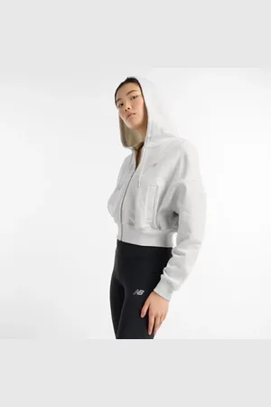 New Balance Damen French Terry Full Zip in , Baumwollfleece, Größe L