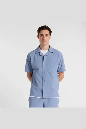 New Balance Herren Seersucker Button Up Short Sleeve in , Polywoven, Größe 2XL