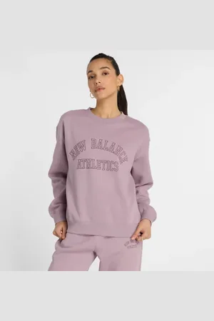 New Balance Damen Graphic Fleece Crew in , Cotton Fleece