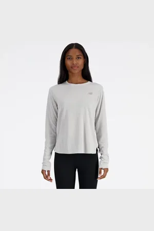 New Balance Damen Athletics Long Sleeve in , Poly-Strick, Größe L