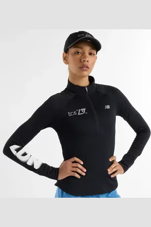 New Balance Damen London Edition Athletics Heat Grid Half Zip in , Poly Knit, Größe XL
