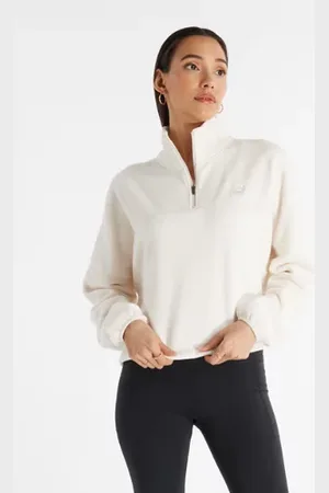 New Balance Damen Polar Fleece Half Zip in , Cotton Fleece, Größe L