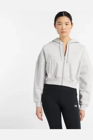 New Balance Damen French Terry Full Zip in , Baumwollfleece, Größe L