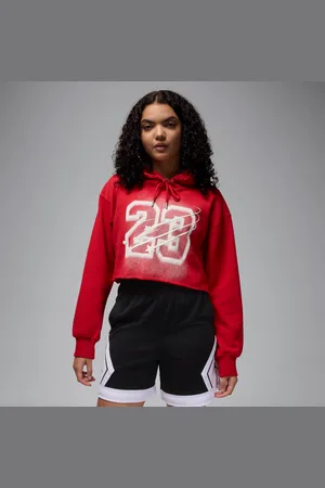 Jordan Flight Fleece Hoodie im Cropped-Style mit Satinfutter (Damen)
