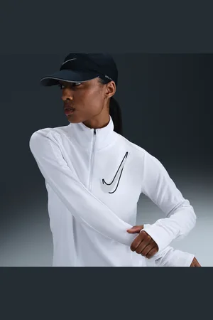Nike Swoosh Dri-FIT Mid Layer mit Halbreißverschluss fürs Laufen (Damen)