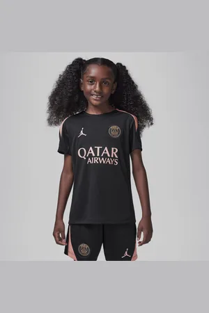 Jordan Paris Saint-Germain Strike Third Dri-FIT Kurzarm-Fußballoberteil aus Strickmaterial (ältere Kinder)