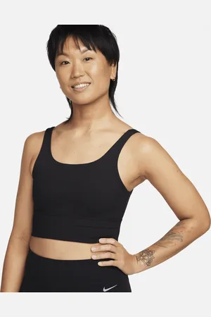 Nike Zenvy Rib Ungepolsterter Longline-Sport-BH mit leichtem Halt für Damen