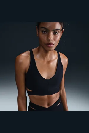 Nike Zenvy Rib gepolsterter Sport-BH mit leichtem Halt