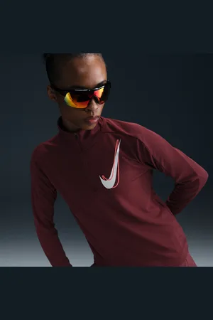 Nike Swoosh Dri-FIT Mid Layer mit Halbreißverschluss fürs Laufen (Damen)
