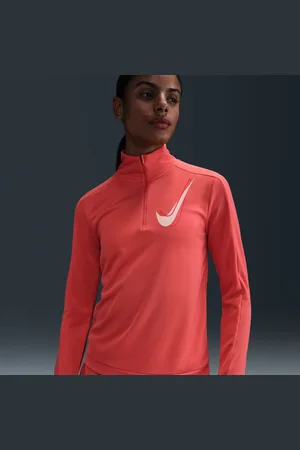 Nike Swoosh Dri-FIT Mid Layer mit Halbreißverschluss fürs Laufen (Damen)