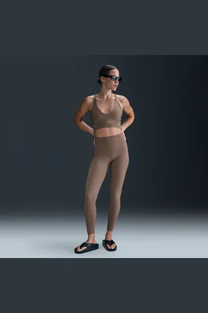 Nike Zenvy Rib 7/8-Leggings mit sanftem Halt und hohem Taillenbund für Damen