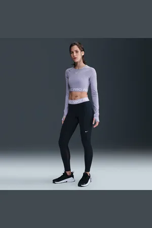 Nike Pro Leggings mit mittelhohem Bund und Mesh-Einsatz für Damen