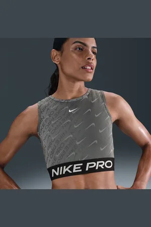 Nike Pro Dri-FIT Crop-Tanktop mit Print (Damen)