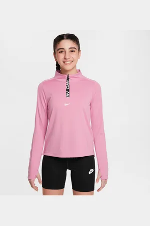 Nike Pro Dri-FIT Longsleeve-Top mit Halbreißverschluss für Mädchen