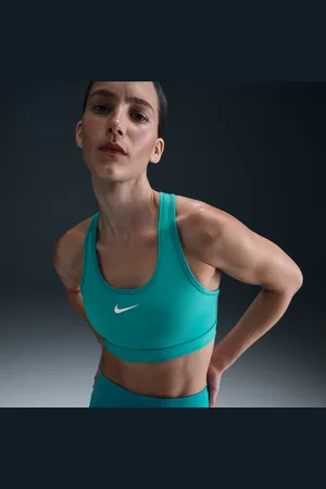 Nike Swoosh gepolsterter Sport-BH mit mittlerem Halt