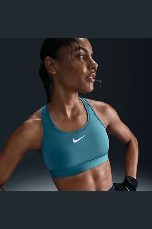 Nike Swoosh gepolsterter Sport-BH mit mittlerem Halt