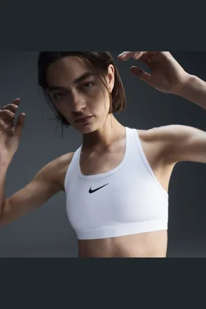 Nike Swoosh gepolsterter Sport-BH mit mittlerem Halt