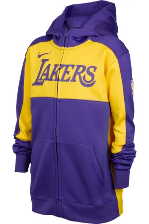 Nike Los Angeles Lakers Showtime Dri-FIT NBA Hoodie mit durchgehendem Reißverschluss (ältere Kinder)