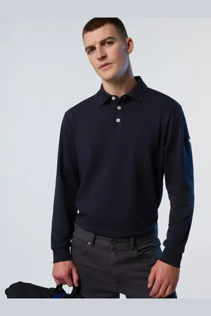 North Sails Black Sails Langarm-Poloshirt aus Jersey