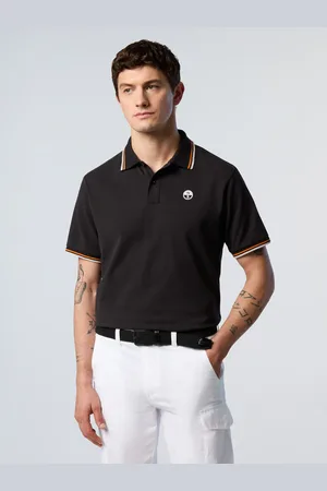 North Sails Poloshirt mit gestreiften Einfassungen