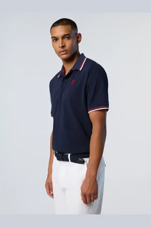 North Sails Poloshirt mit gestreiften Einfassungen