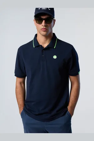 North Sails Poloshirt mit Neon-Logo