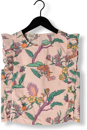 Scotch&Soda Mädchen Blusen All Over Printed Sleeveless Ruffle Detail Top - - Größe 128