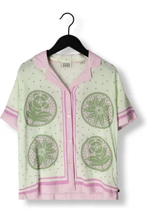 Scotch&Soda Mädchen Blusen Placed All Over Printed Short Sleeved Shirt - - Größe 104