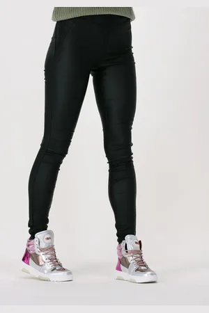 Object Damen Hosen Objbelle Mw Coated Leggings No - - Größe 34