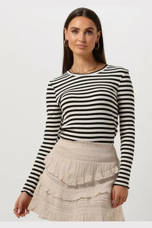 SELECTED Damen Tops & T-Shirts Anna Ls Crew Neck Tee Stripe - - Größe XL