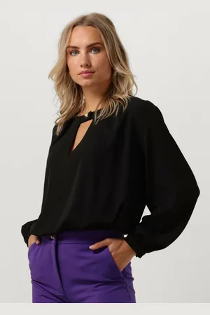 Access Damen Blusen Blouse With Front V Opening - - Größe 34