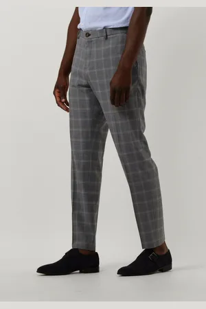 SELECTED Herren Hosen Slhslim-liam Grey/blue Check Trs Flex B - - Größe 46