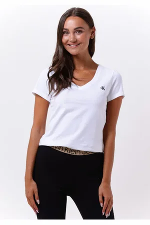 Calvin Klein Damen Tops & T-Shirts Ck Embroidery Stretch - - Größe XL