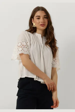 Ruby Tuesday Damen Blusen Salome Blouse With Half Embro Sleeves And Round Neck - - Größe 36