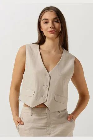 Gestuz Damen Blazers Lizagz Linen Waistcoat - - Größe 38
