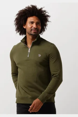 Paul Smith Herren Pullover & Cardigans Mens Reg Fit Half Zip Sweat Zebra - - Größe XXL