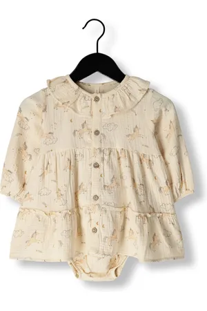Quincy Mae Baby Kleider Ruffle Collar Button Dress - - Größe 68/80