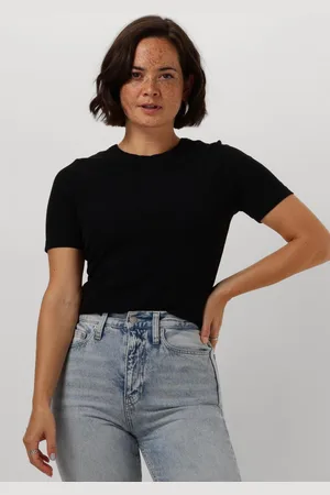 Catwalk Junkie Damen Tops & T-Shirts Ribbed Tee - - Größe 34