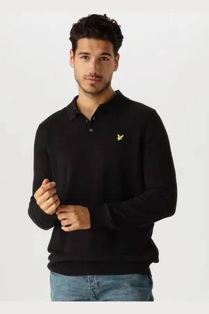 Lyle & Scott Herren Pullover & Cardigans Cotton Merino Long Sleeve Knitted Polo - - Größe XXL