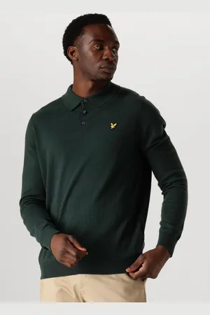 Lyle & Scott Herren Pullover & Cardigans Cotton Merino Long Sleeve Knitted Polo - - Größe XS