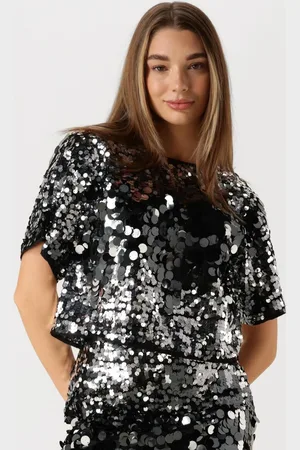 SELECTED Damen Tops & T-Shirts Slftana 3/4 Sequins Top - - Größe XL