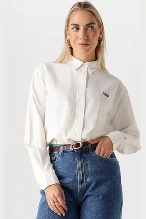 Tommy Hilfiger Damen Blusen Tjw Rlx Script Oxford Shirt - - Größe XL