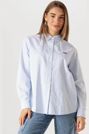 Tommy Hilfiger Damen Blusen Tjw Rlx Script Oxford Shirt - - Größe XL