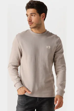 Calvin Klein Herren Pullover & Cardigans Woven Label Waffle Ls Tee - - Größe XL