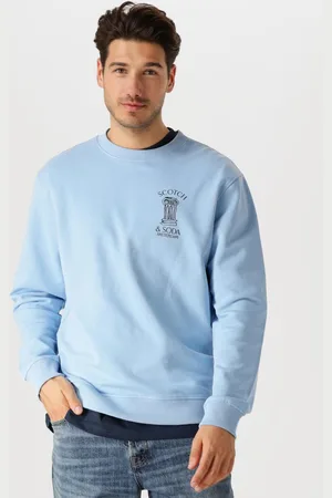 Scotch&Soda Herren Pullover & Cardigans Front Artwork Relaxed Fit Sweatshirt - - Größe XL