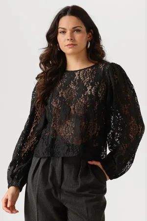 Object Damen Tops & T-Shirts Objbeverly L/s Lo Top - - Größe 34